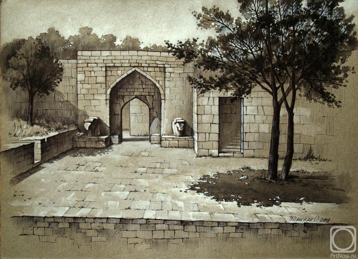 Udyanskaya Olga. Series of 6 works "Ancient walls of Derbent" No2
