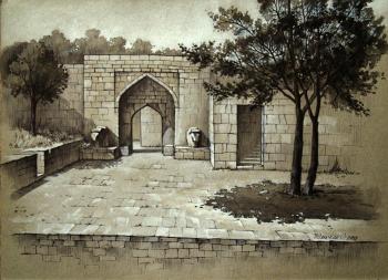 Series of 6 works "Ancient walls of Derbent" No2