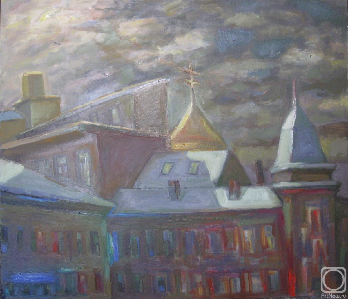Kotov Boris. Winter on rooftops