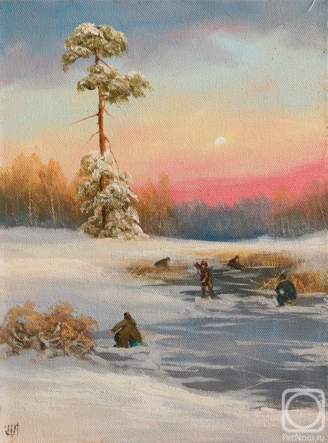 Lyamin Nikolay. Winter fishing on the lake