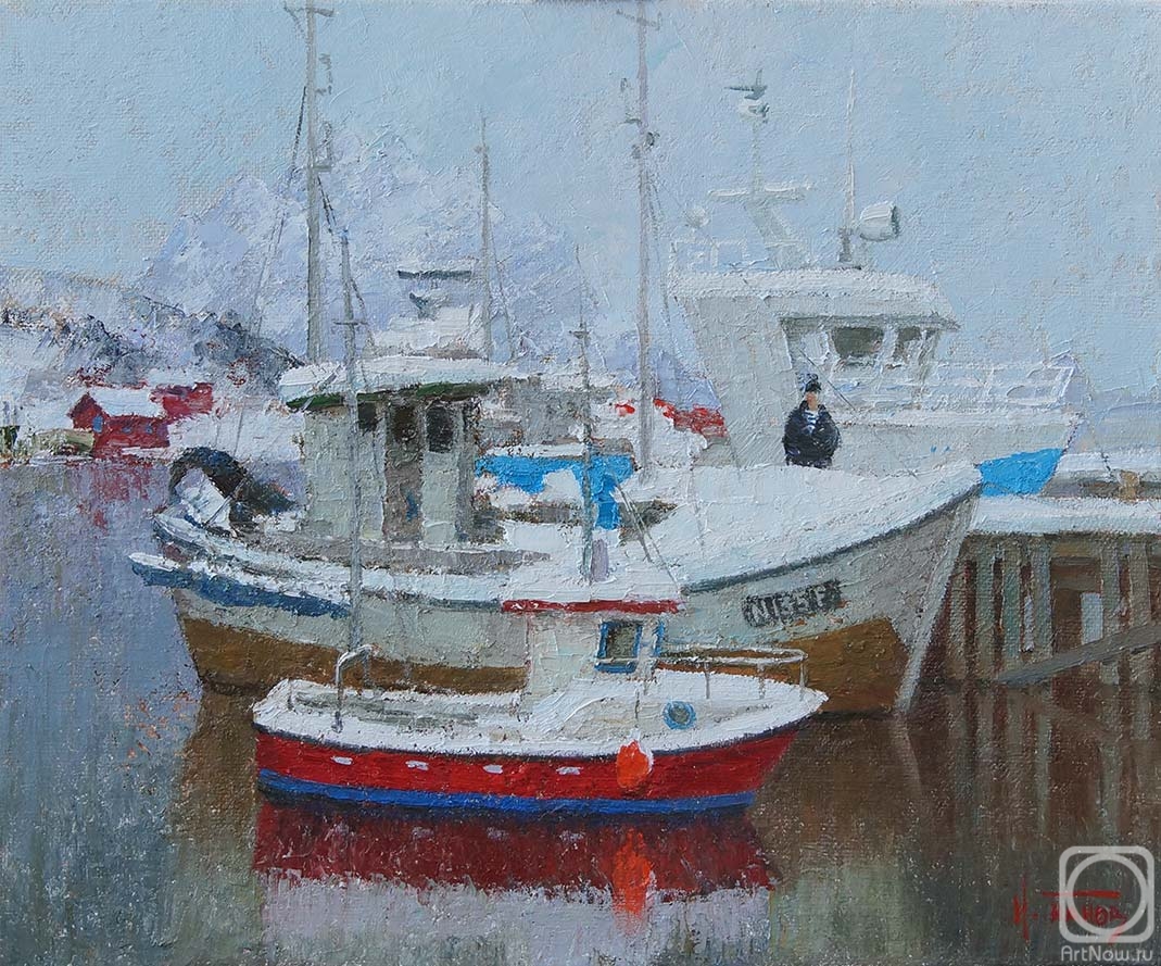 Panov Igor. Seiners at the pier in Nappa