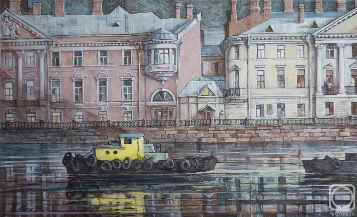 Alanne Kirill. Yellow tugboat