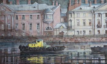 Yellow tugboat. Alanne Kirill