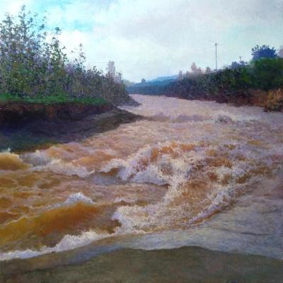 The Kuma river after the rain. Makrukha Sergey