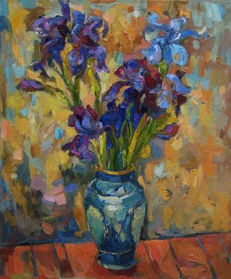 Irises in a vase. Bocharova Anna