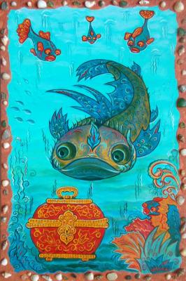And in the underwater depths dug a box at the bottom (Fairy Tale Character). Razumova Lidia