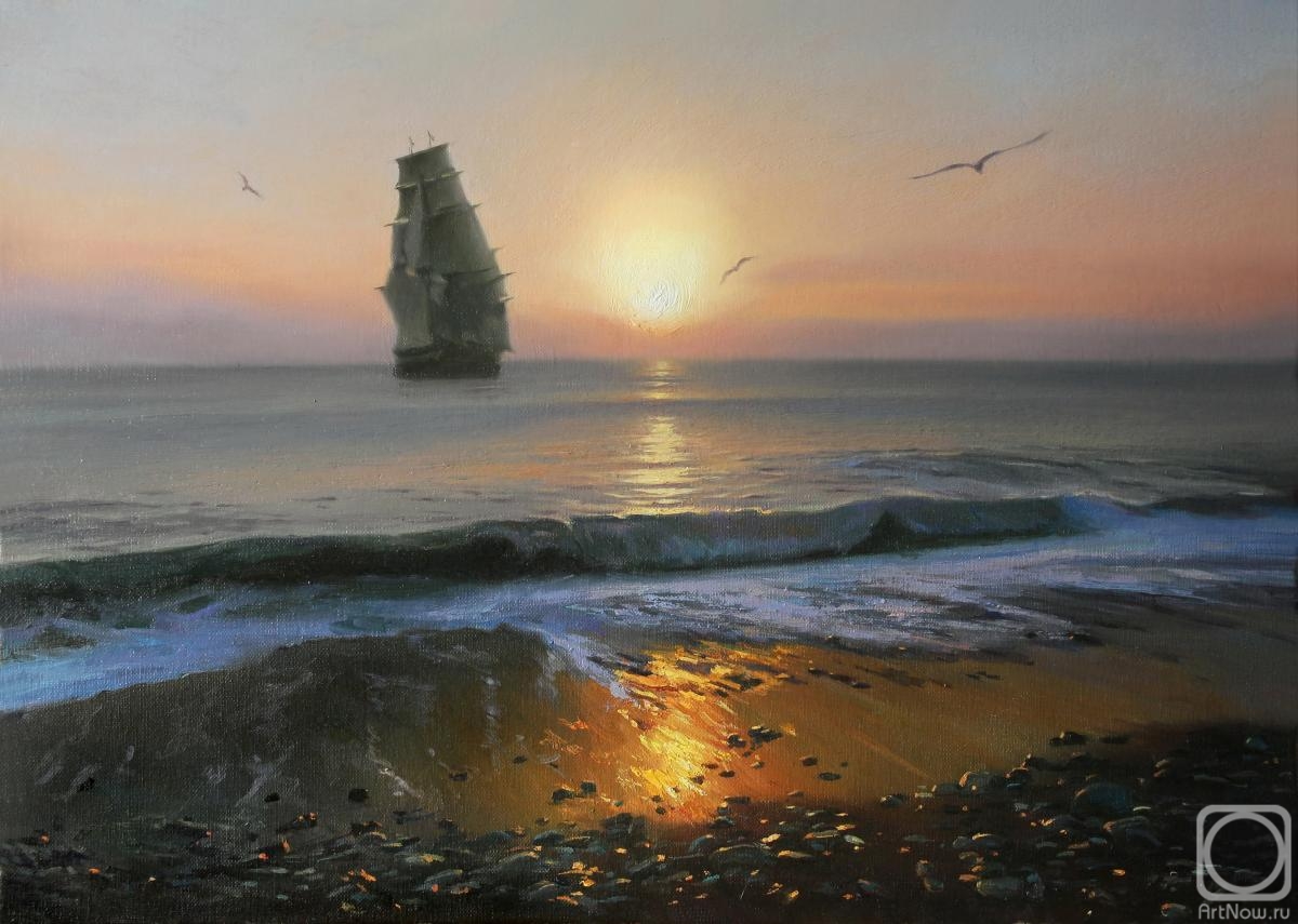 Kovalev Yurii. Sunset on the Black sea