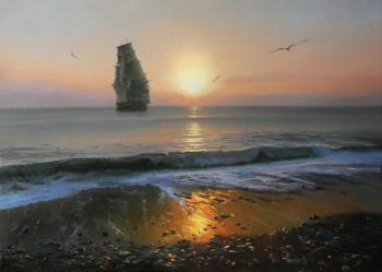 Sunset on the Black sea. Kovalev Yurii