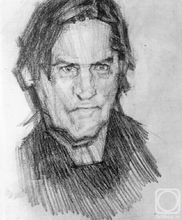 Deryabin Oleg. Portrait of a man in black