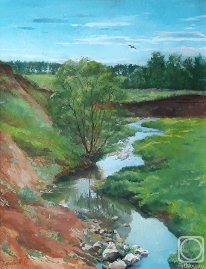Borovkov Oleg. Landscape with river