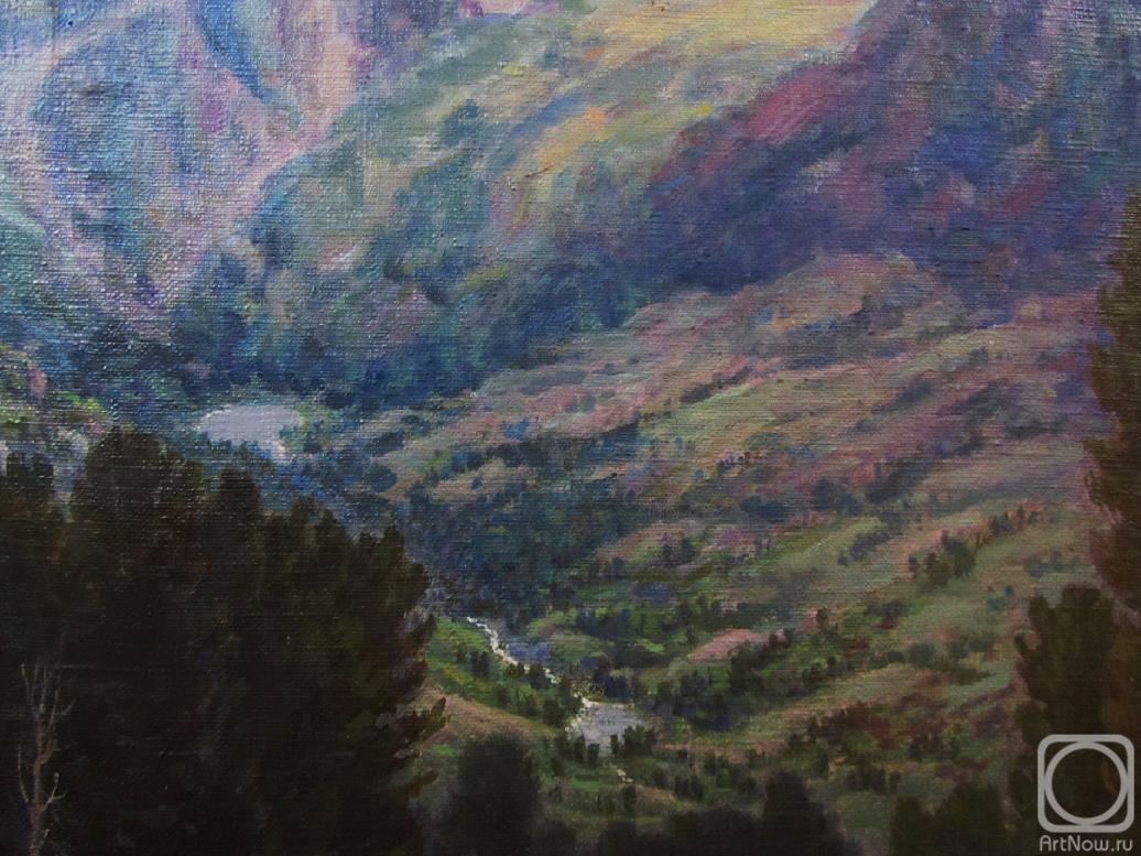 Rudin Petr. View of the mountain valley. fragment