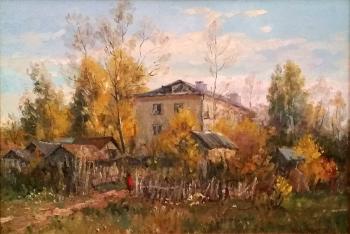 Golden autumn. 3rd Ignatievskaya Street in Pavlovsky Posad (Pavlovsky Posad Painting). Fedorenkov Yury