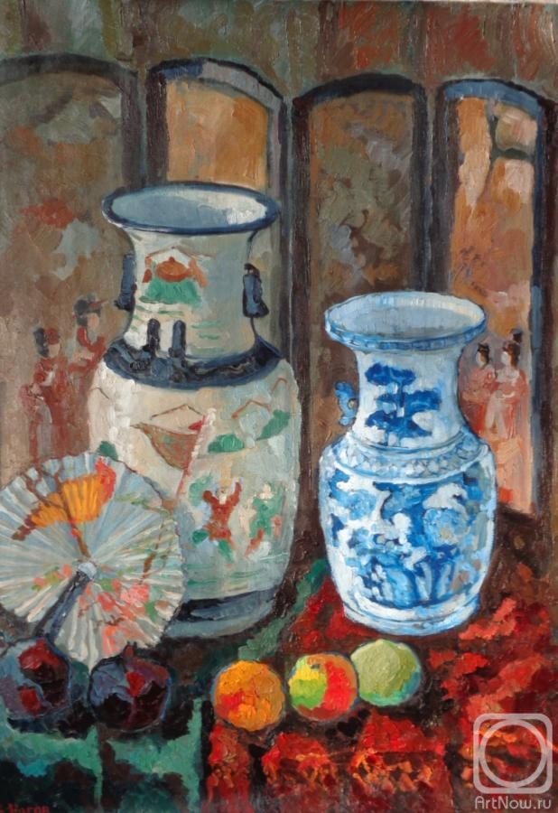 Rogov Vitaly. Vases with a fan of ancient China