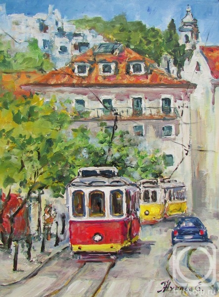 Zhukova Elena. A red tram