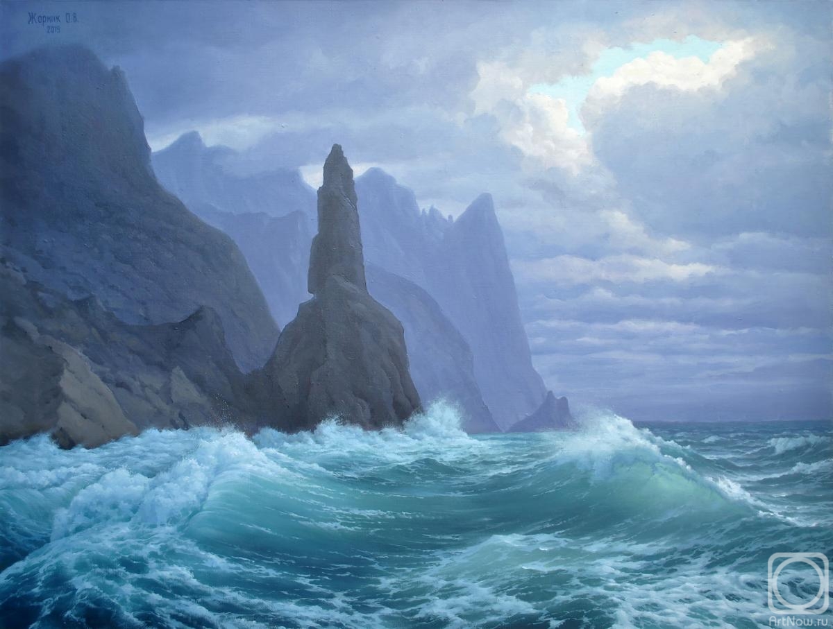 Zhornick Oleg. Rock Ivan-Razboinik. Storm on the Kara-dag,