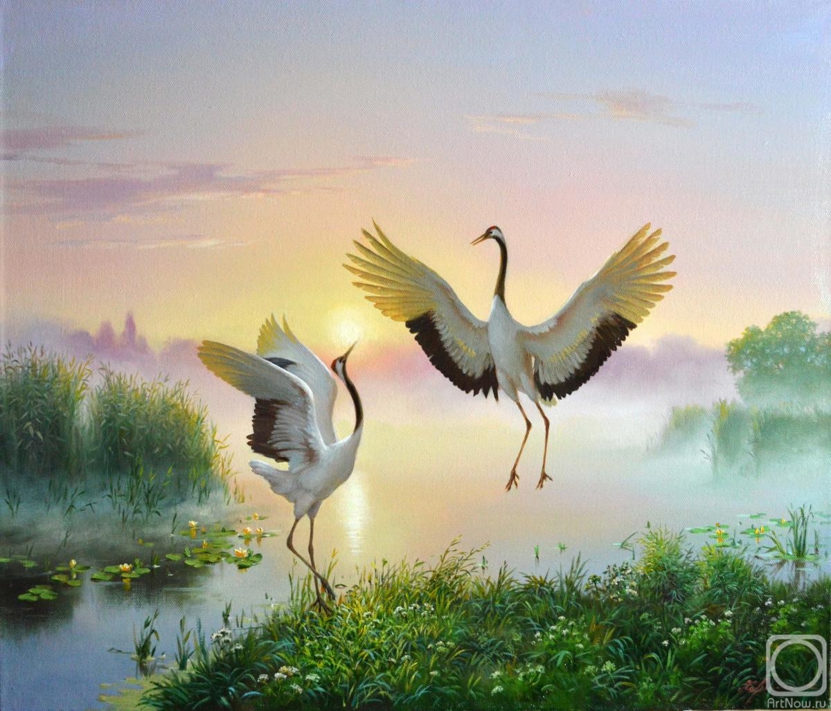 Kharchenko Ivan. Dancing cranes