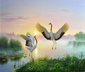 Dancing cranes. Kharchenko Ivan