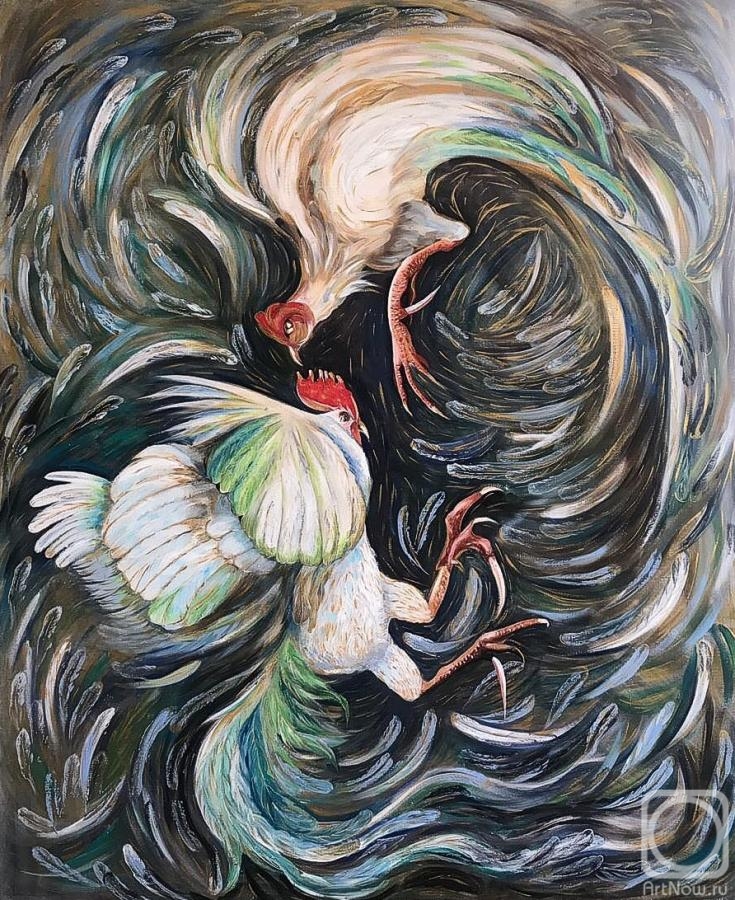 Painting «Rooster fight» .