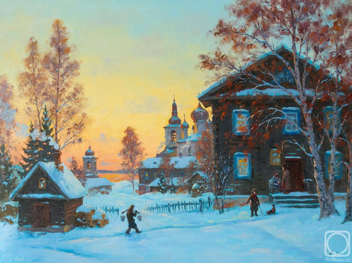 Alexandrovsky Alexander. Goritsy, winter evening