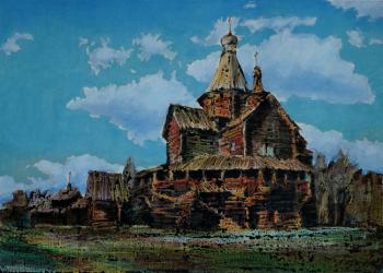 6 from the series "Wooden churches of Russia". Borisov Mikhail