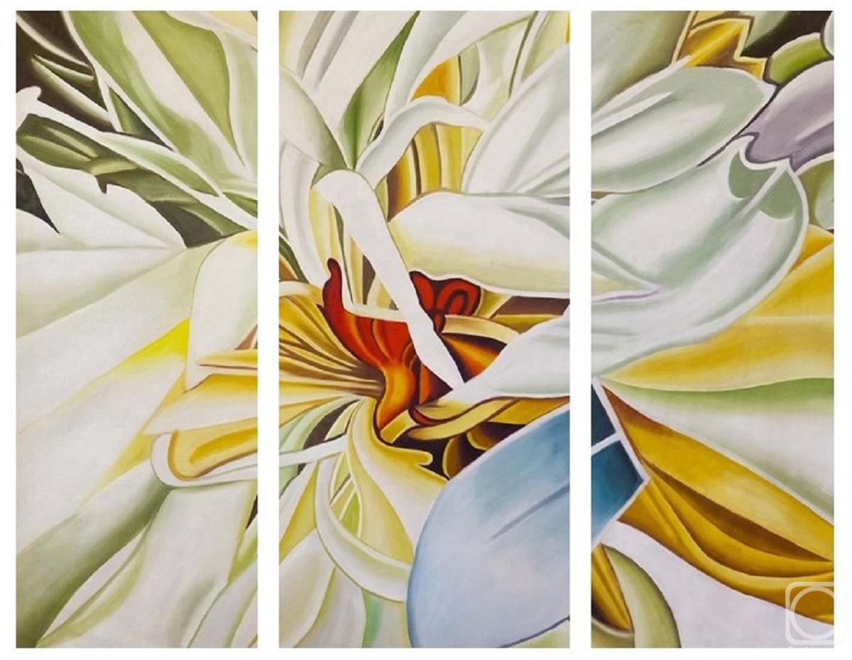 Gomes Liya. Delicate Lily. Triptych