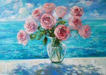 Roses and sea. Gerasimova Natalia