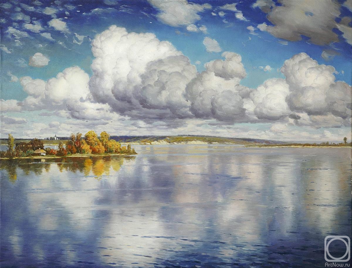 Aleksandrov Vladimir. A copy of the painting. Kryzhytsky Konstantin. Lake (1896)