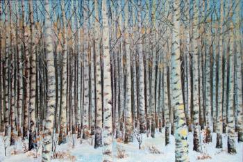 Birch Grove in Winter. Abaimov Vladimir
