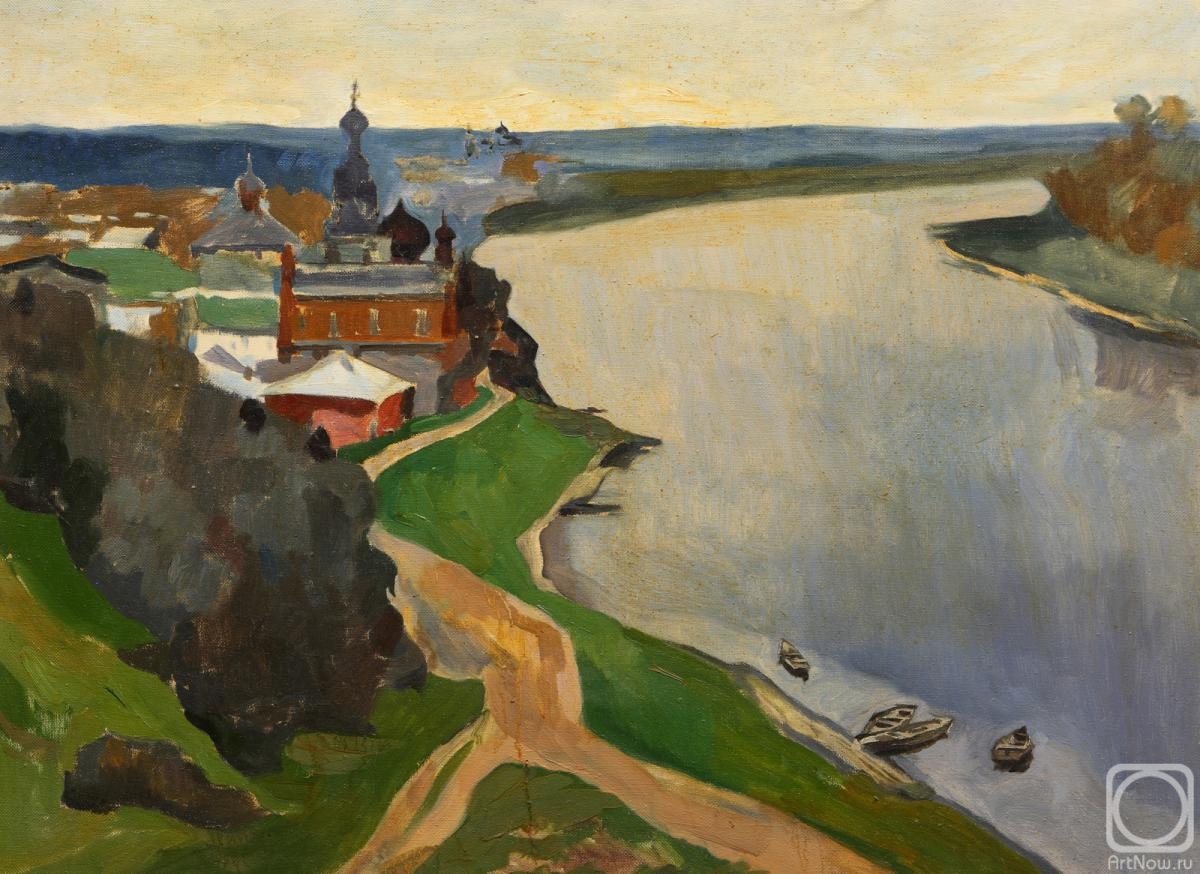 Orlov Gennady. The river Volkhov and St. Nicholas monastery