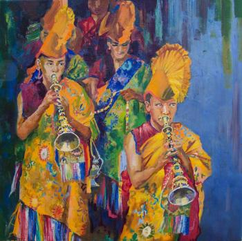 Tibet musicians. Takhtamyshev Sergey