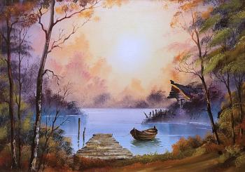 Landscape with a boat. Iarovoi Igor