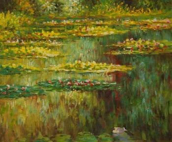 Pond with water lilies. Kamskij Savelij