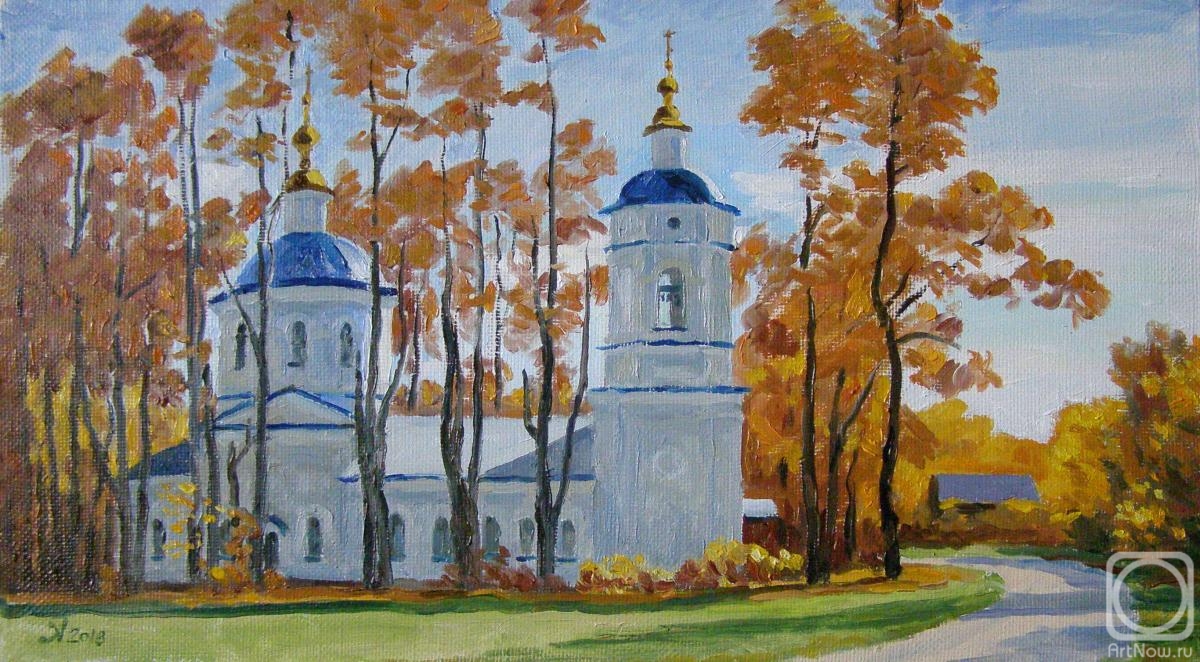 Homyakov Aleksey. Autumn day in the village of Spas