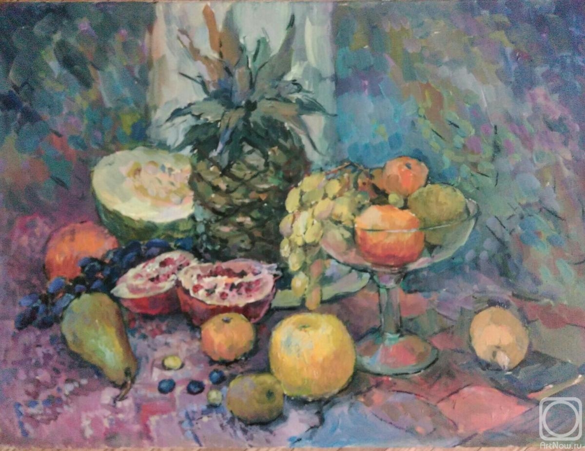 Mustafina-Khazieva Lilia. Still life with pineapple