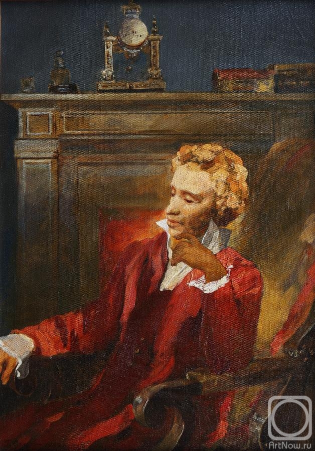 Orlov Gennady. A. S. Pushkin by the fireplace