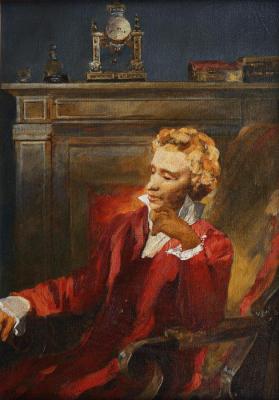 A. S. Pushkin by the fireplace. Orlov Gennady