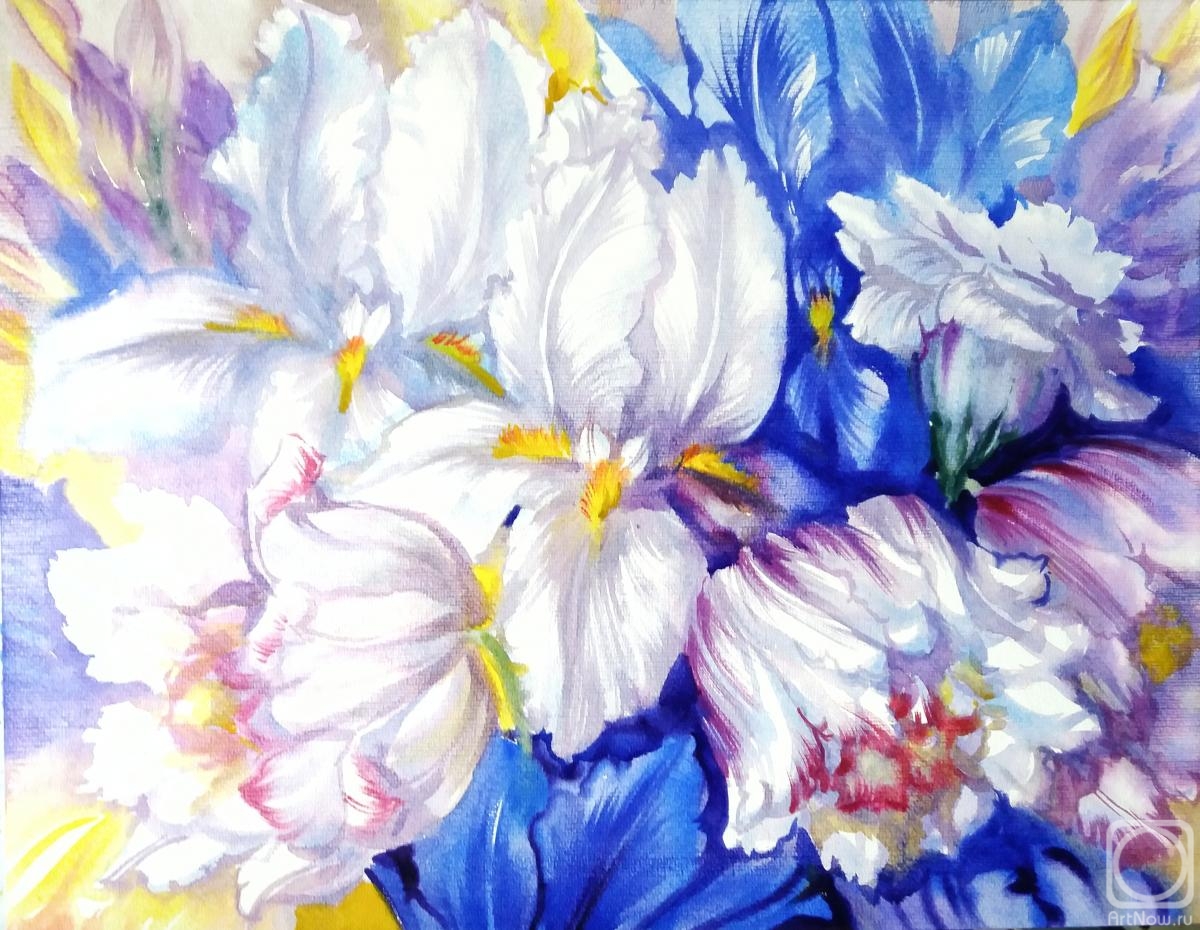 Mikhalskaya Katya. Irises. Light spring