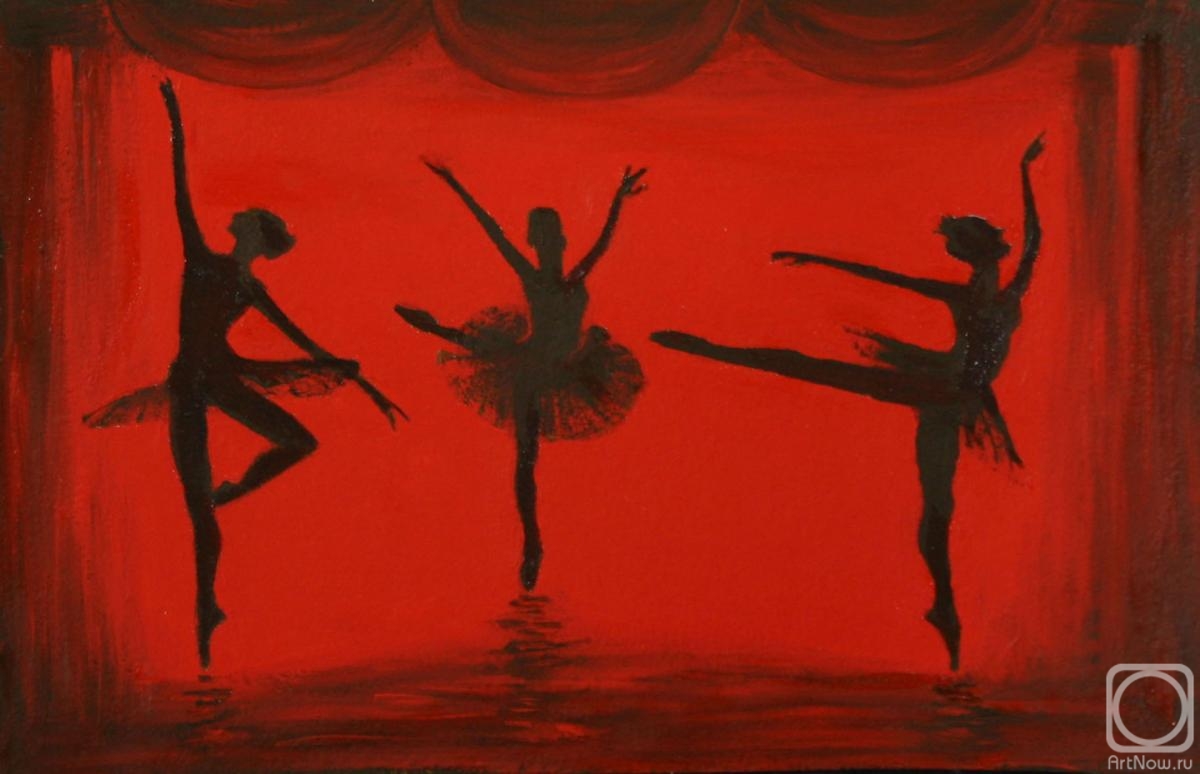 Kudryashov Galina. Three ballet dancers