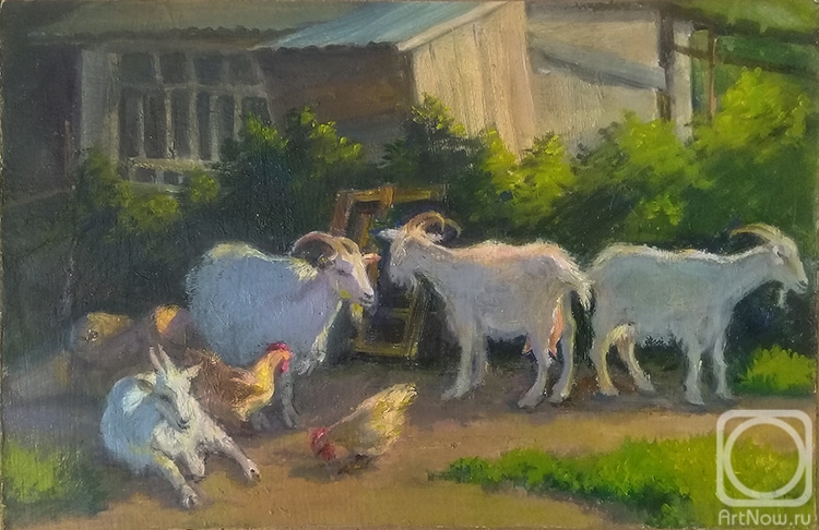 Shumakova Elena. Four goats (etude)