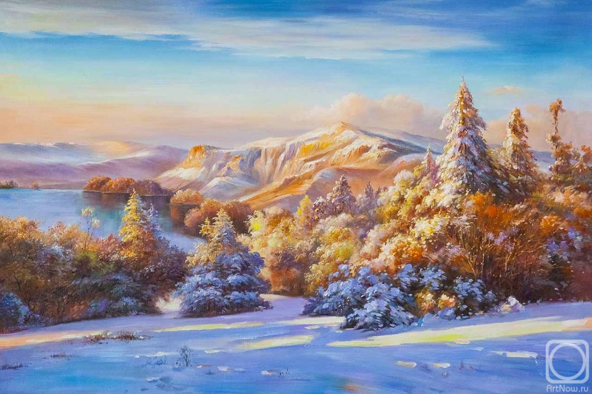 Romm Alexandr. Winter Landscape at Dawn