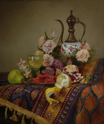 Still life with Oriental jar. Panov Eduard