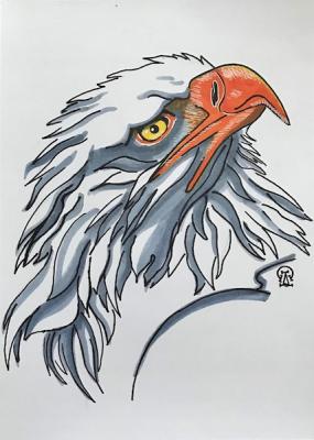 The head of the eagle