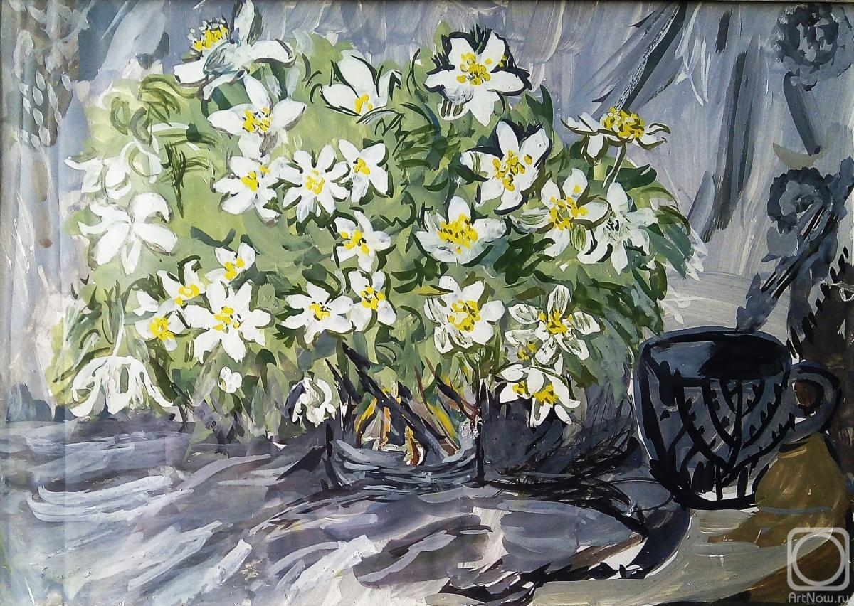 Sechko Xenia. Bouquet of forest anemones, anemone