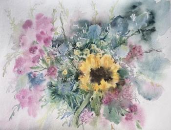 Bouquet with sunflower
