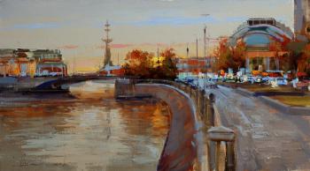 Twilight. Moscow, view of the Small Stone Bridge ( ). Shalaev Alexey