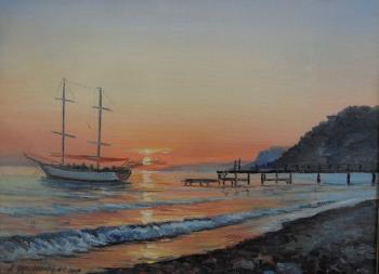 Evening at the pier. Chernyshev Andrei