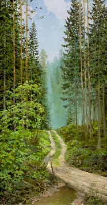 Road in the forest. Sergeev Oleg