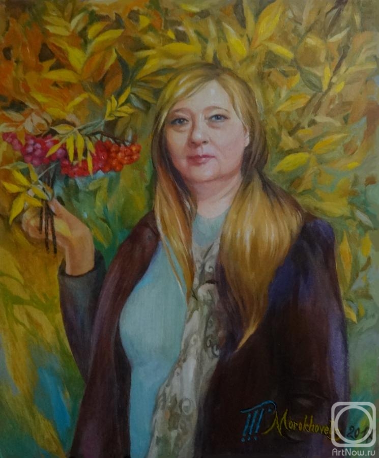 Morokhovets Tatyana. Golden autumn. Self-portrait