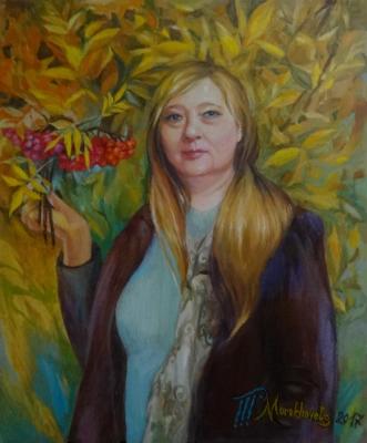 Golden autumn. Self-portrait. Morokhovets Tatyana