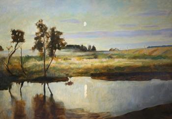 The moon over the lake. Orlov Gennady